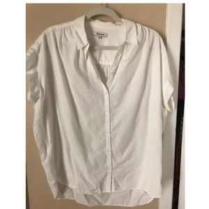 EUC Madewell White Courier Button Up